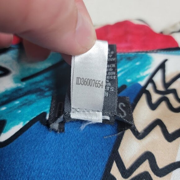 Additions by Chicos Boat Harbor Print Jacket Sz 3 XL Artsy Cotton Blend Long Slv - Picture 11 of 12